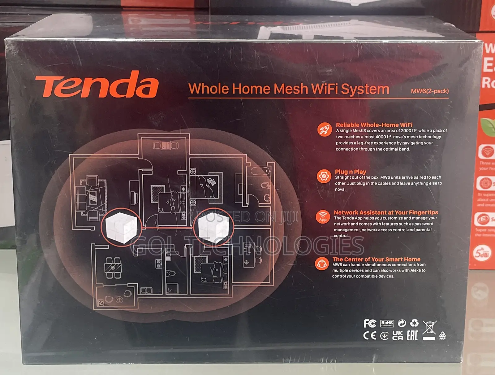 Tenda Access Point 2pack Whole Home Mesh Nova Mw6 (2-Pack)