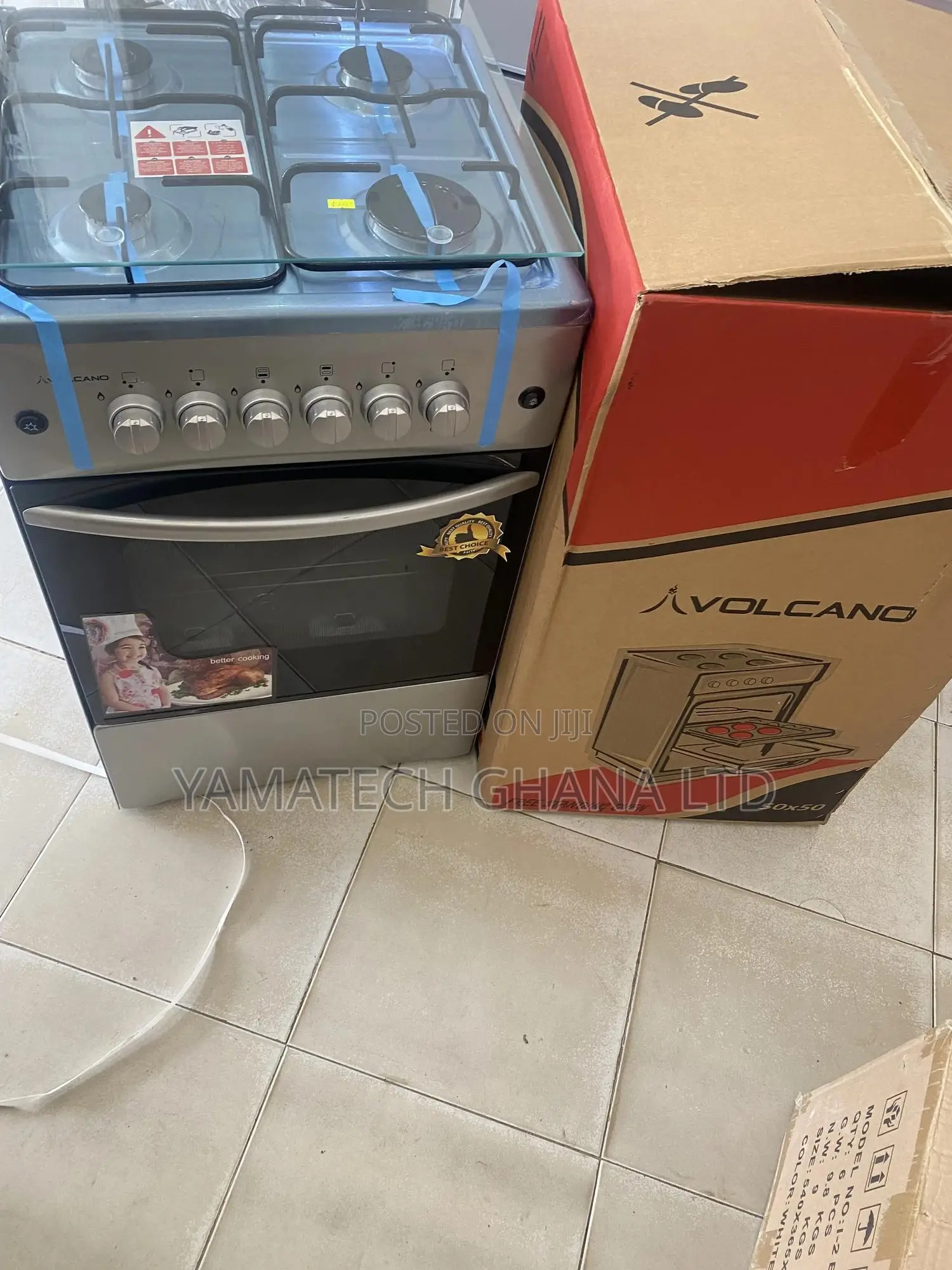 Volcano Automatic Ignition Gas Stove With Oven And Grill