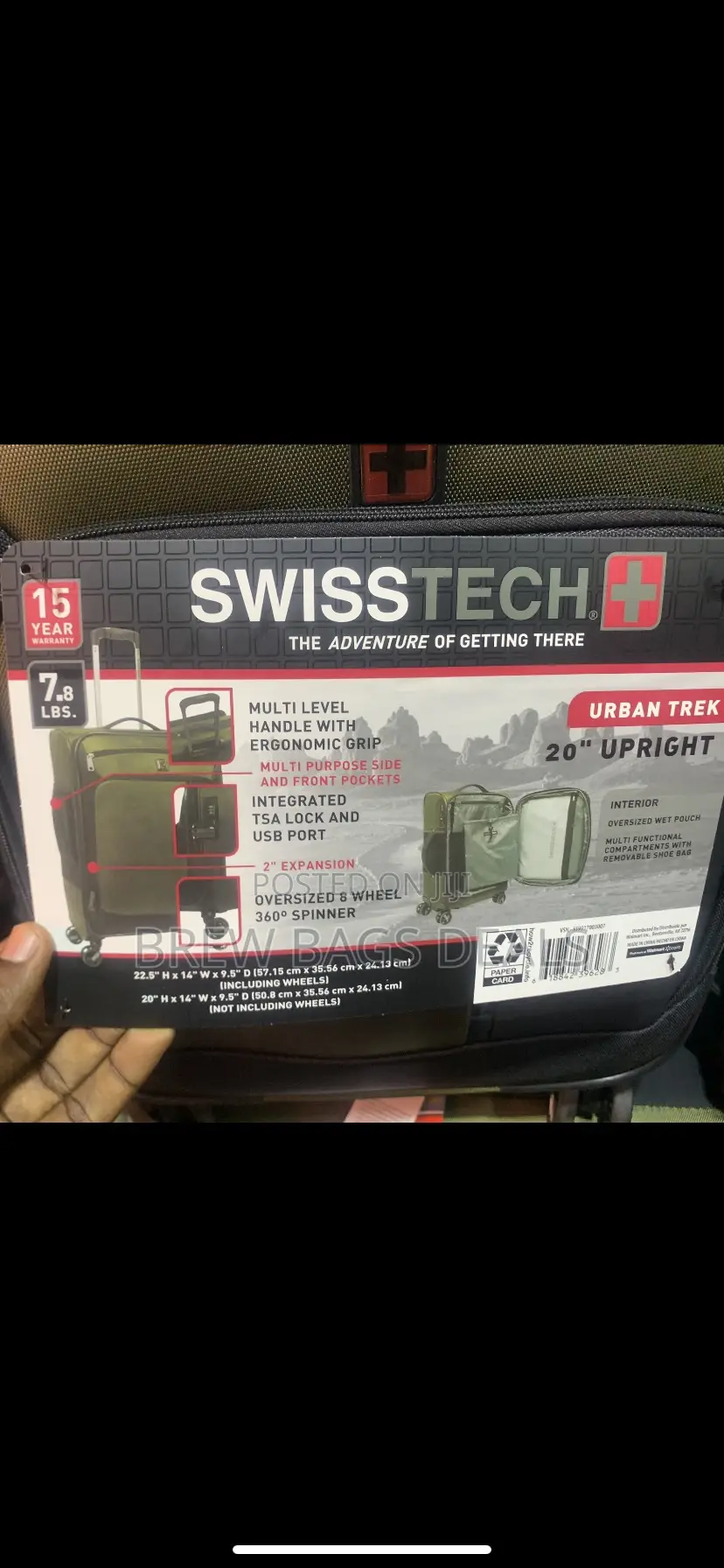Swiss Tech 3set Traveling Bag With Usb Port And Shoe Bag