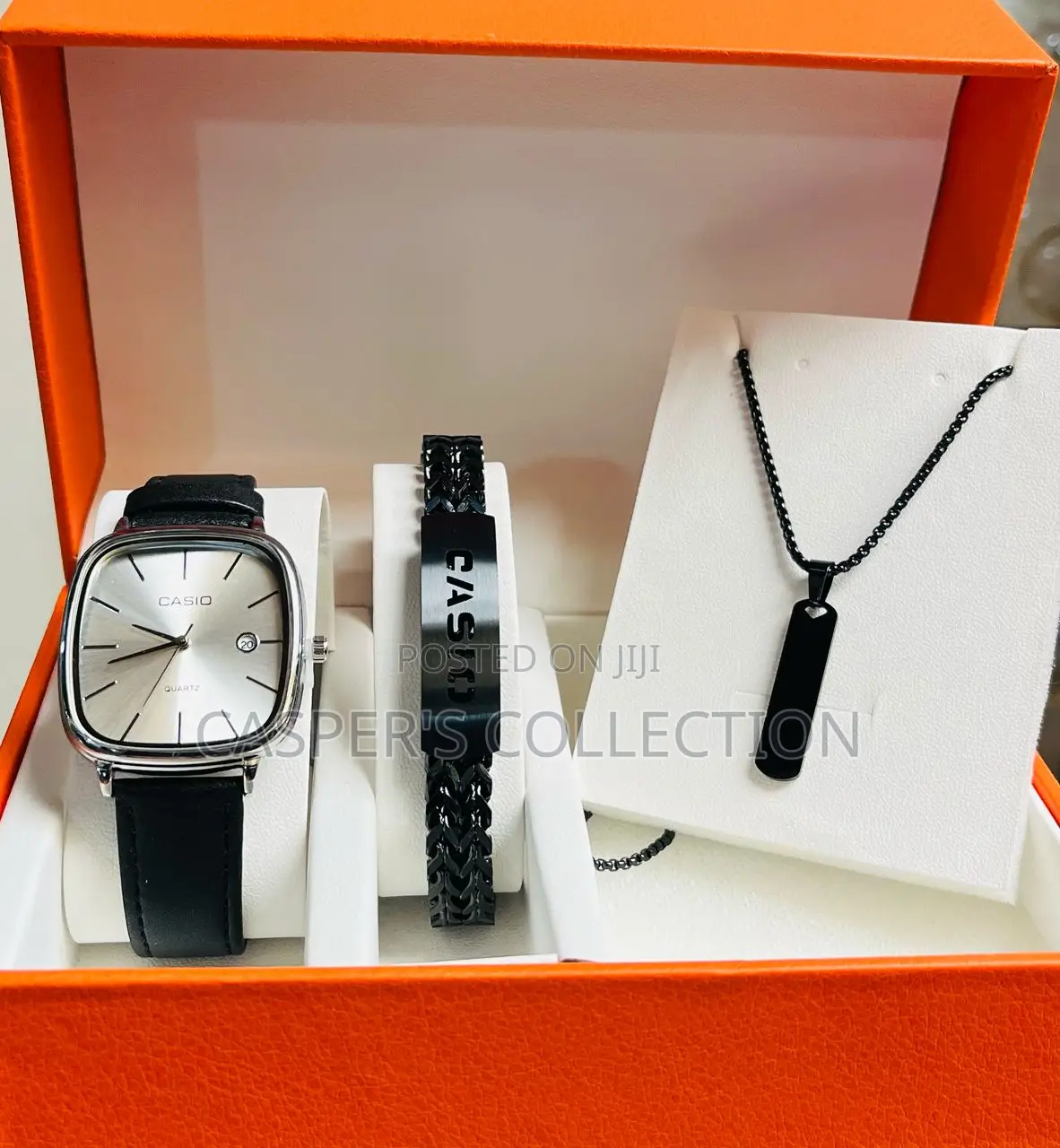 Casio Fashionable Watch With Bracelets and Necklaces
