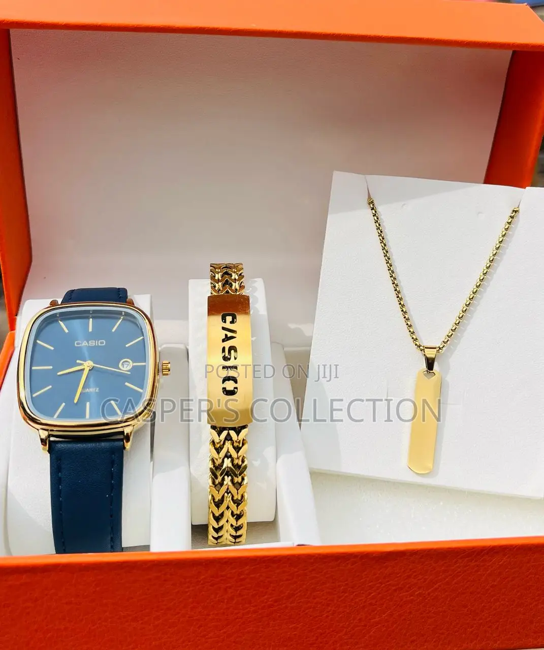Casio Fashionable Watch With Bracelets and Necklaces