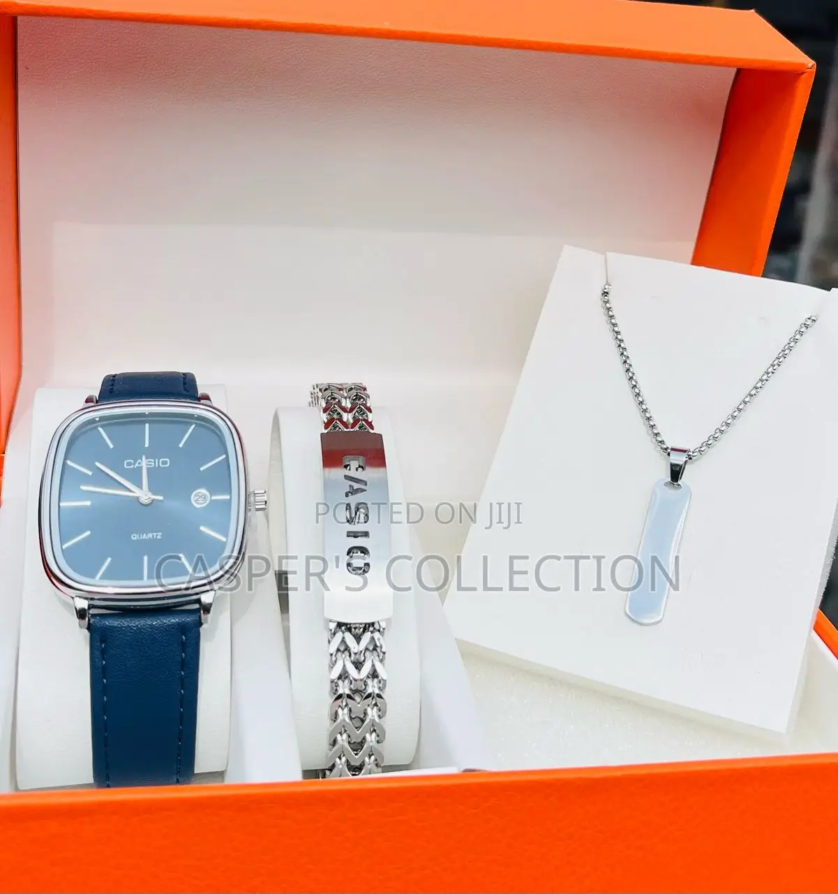 Casio Fashionable Watch With Bracelets and Necklaces