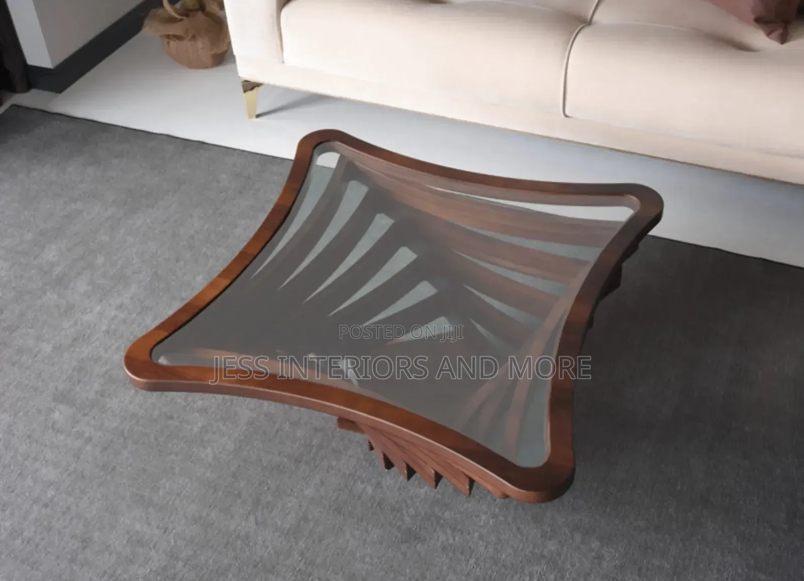 Center Table (Tempered Glass Top)