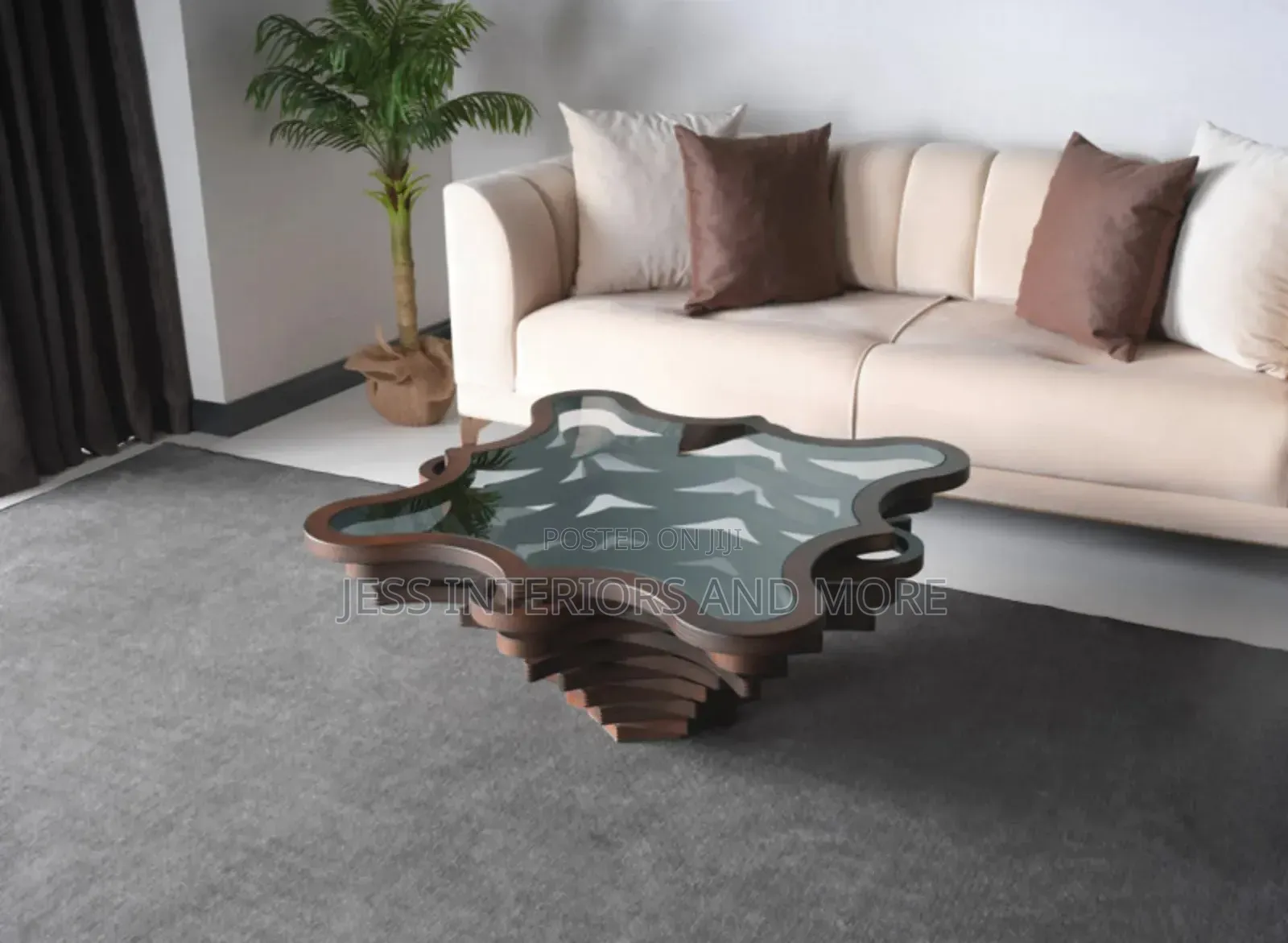 Coffee Table (Smoked Tempered Glass)