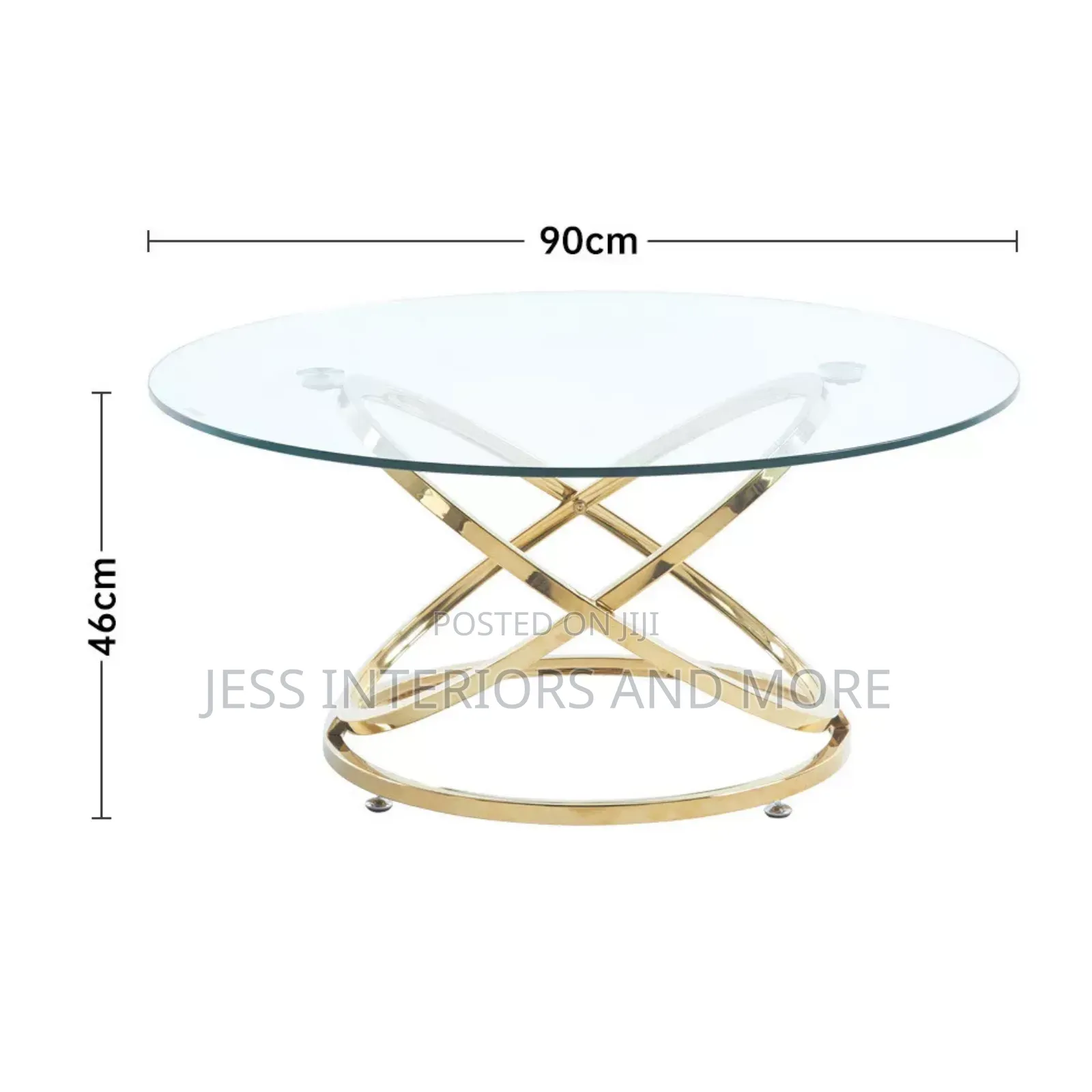 Coffee Table (Clear Tempered Glass Top)