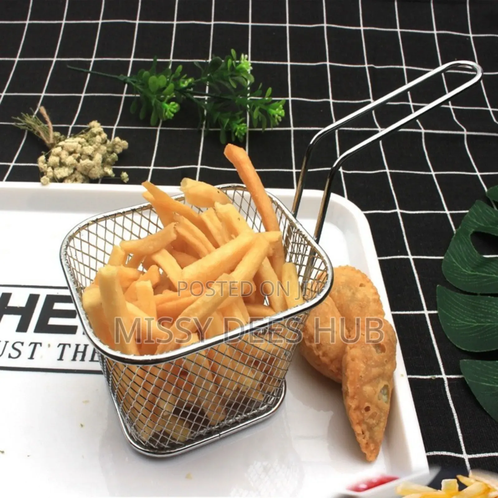 Mini Silver Fries Basket