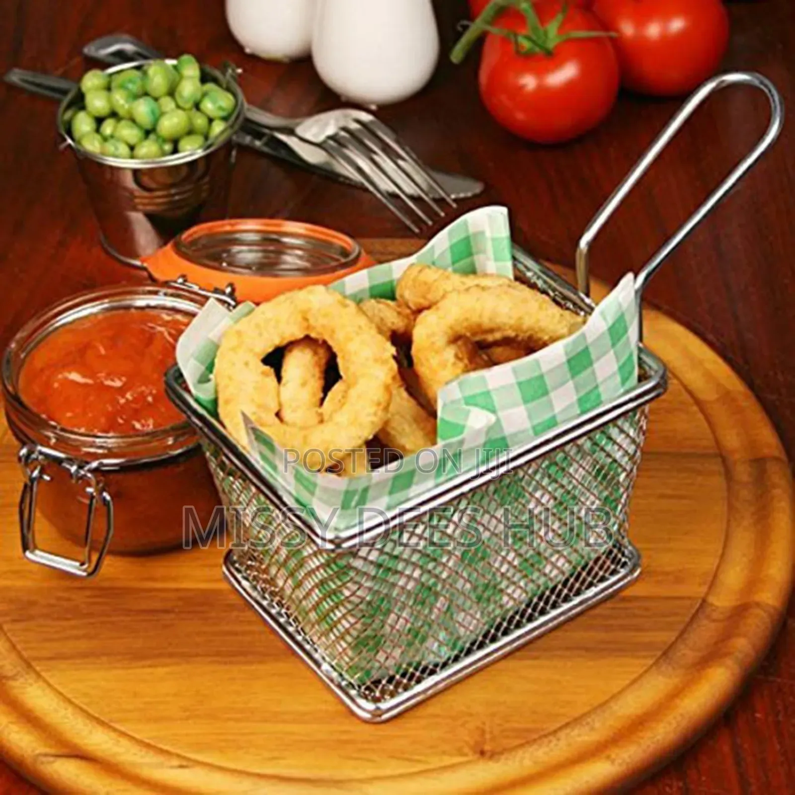 Mini Silver Fries Basket