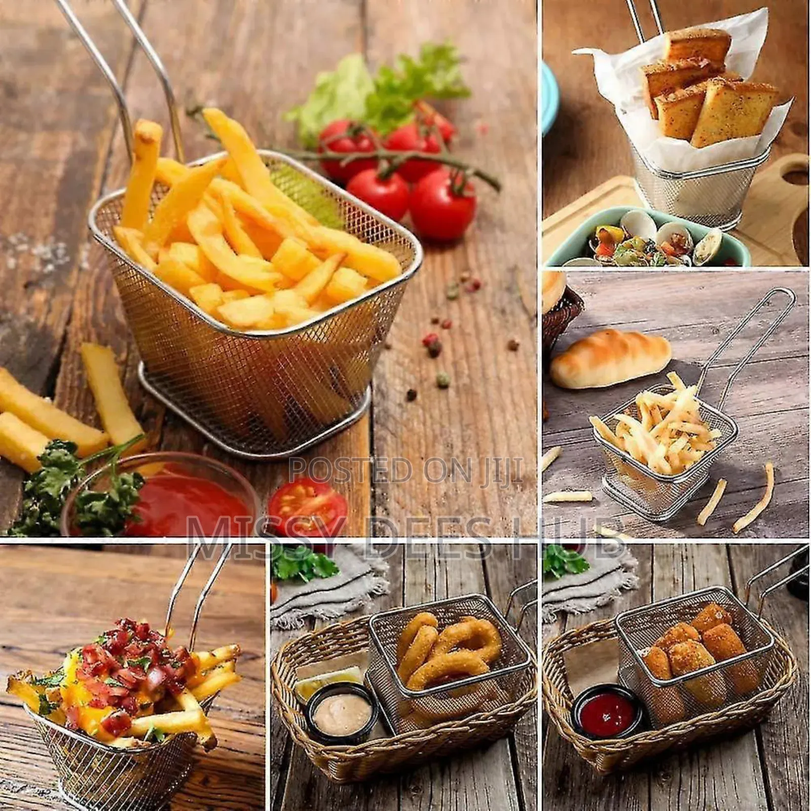 Mini Silver Fries Basket