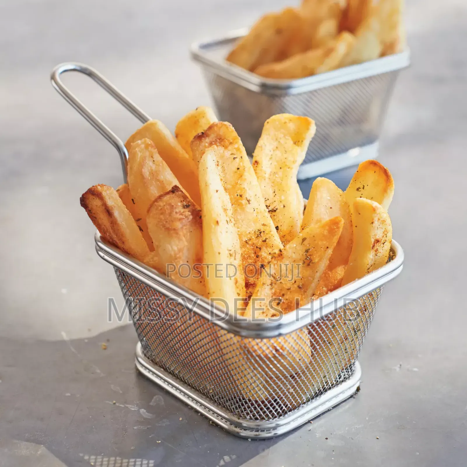 Mini Silver Fries Basket