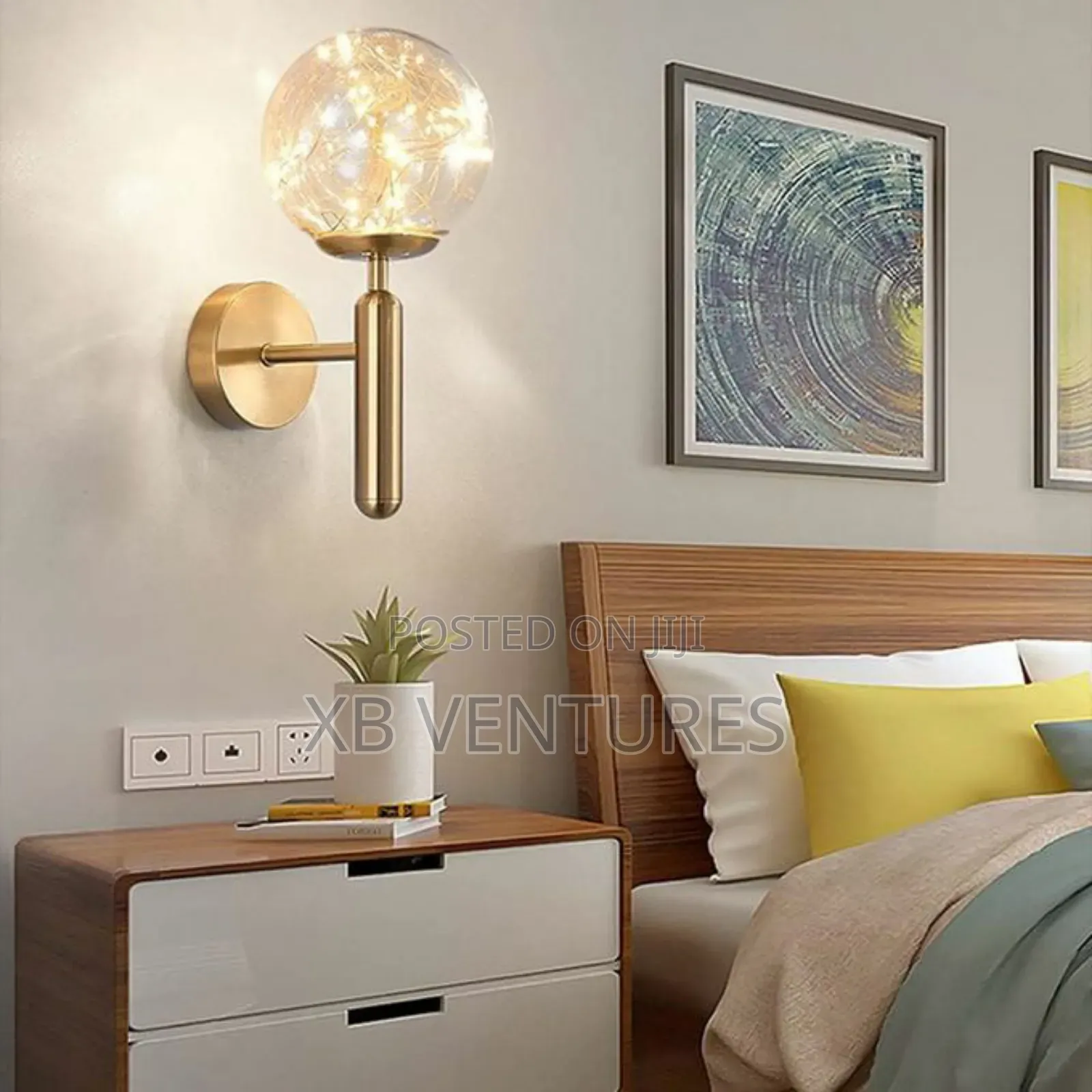 Crystal Luxury Exclamation Mark Starry Sky Wall Lamp - Gold