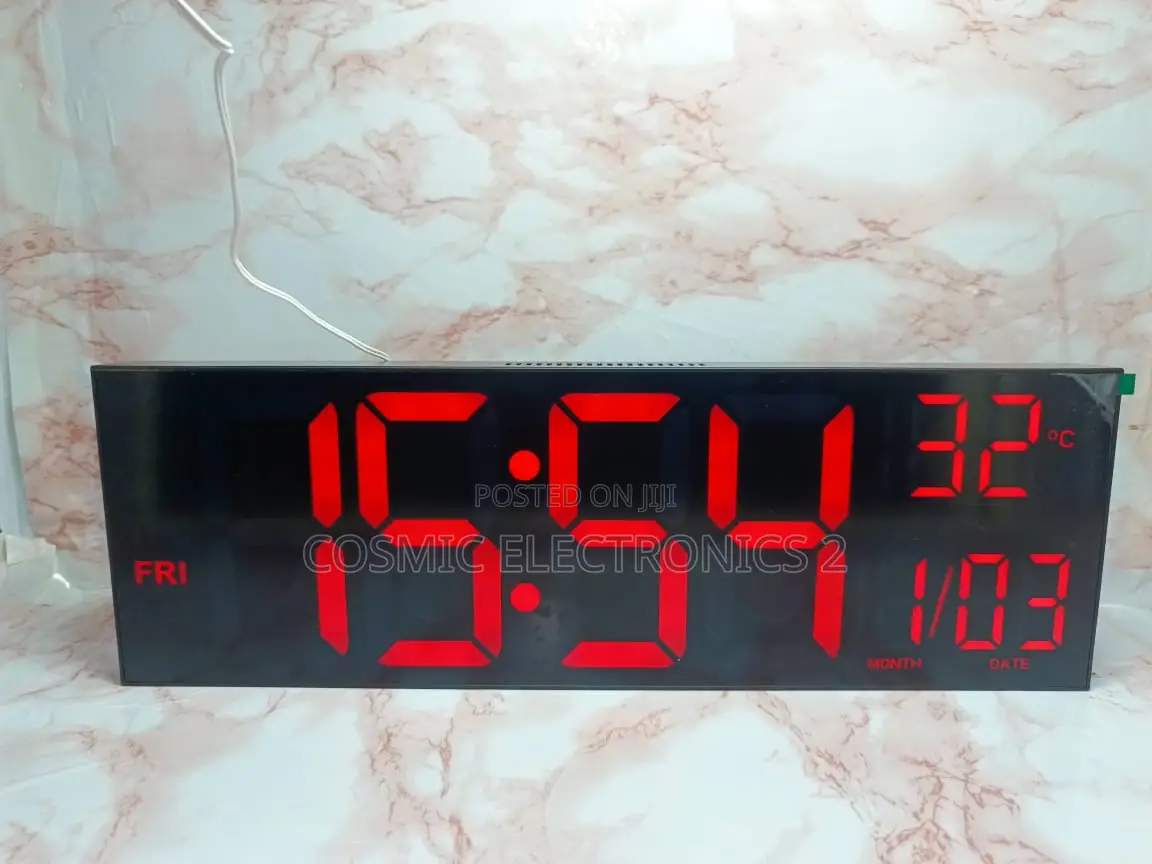 16-Inch Large Led Display Alarm Clock With Multi- Display