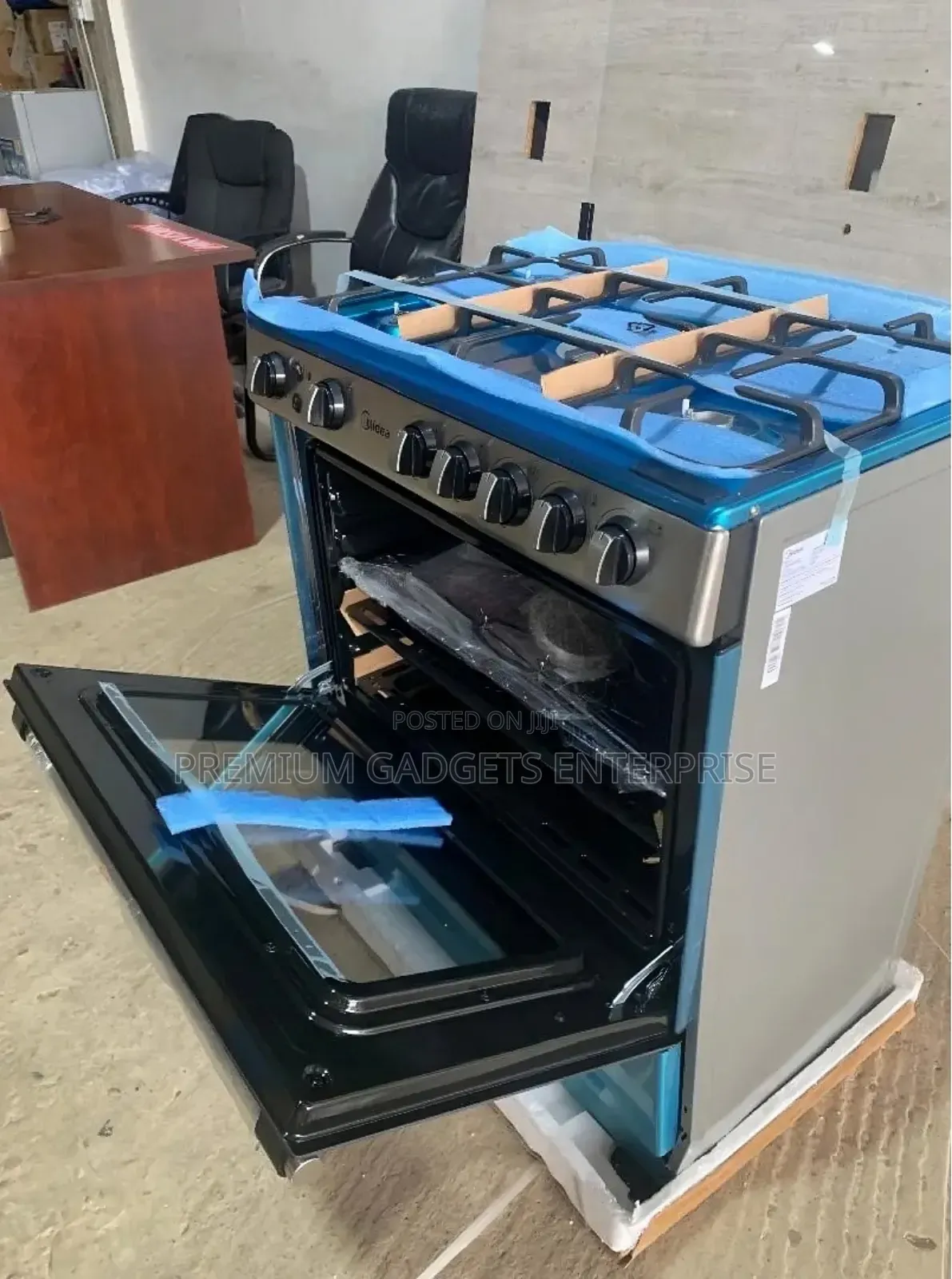 Midea 5 Burner 80x60cm Gas Cooker, 30amg5g027 Oven Grill