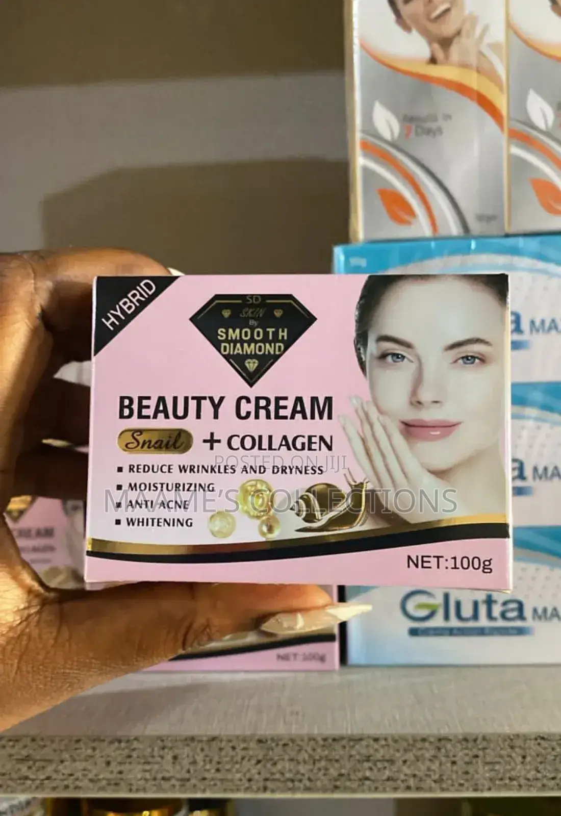 Smooth Diamond Beauty Cream ( Snail + Collagen) Face Cream