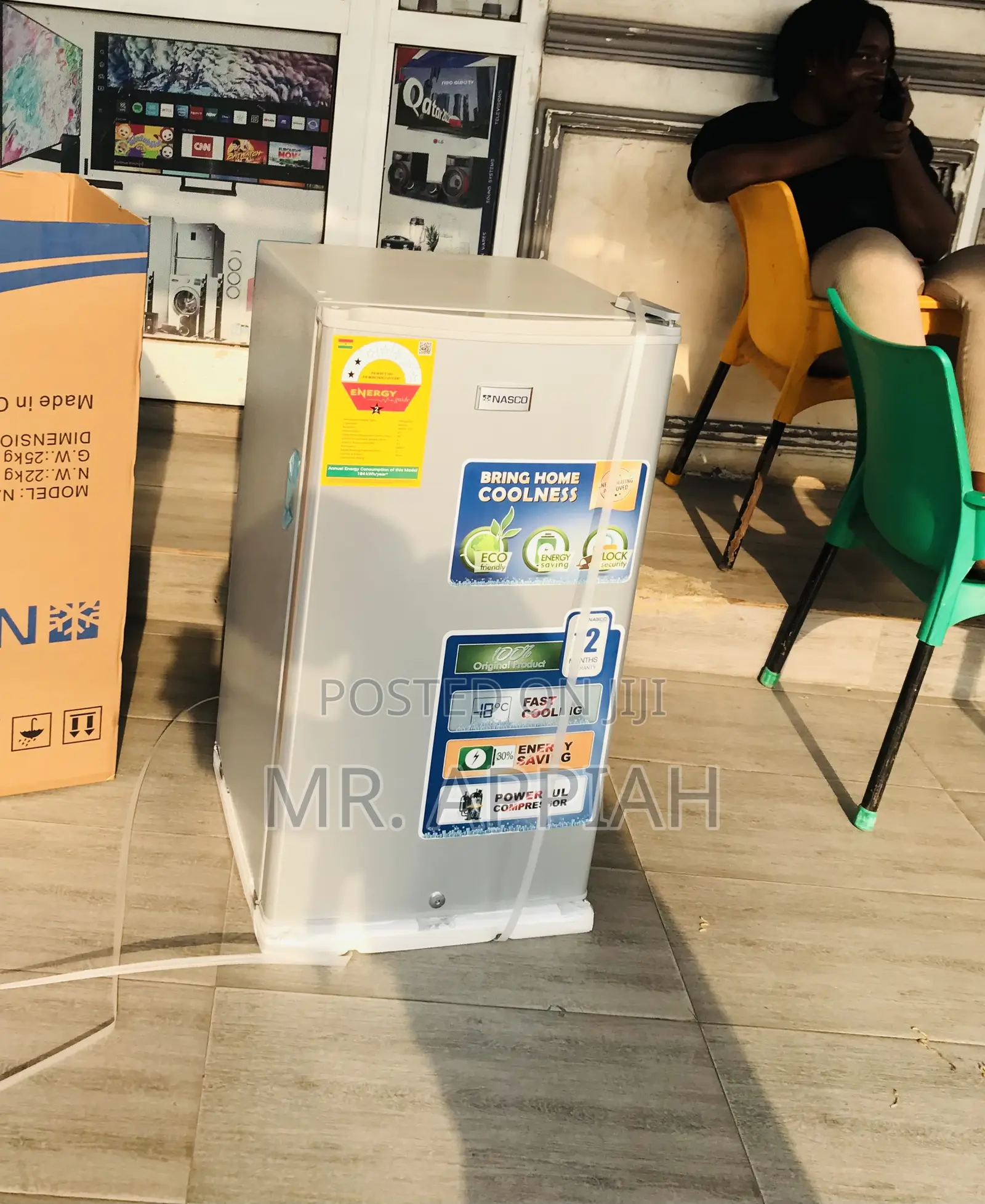 Energy Efficient Nasco 2 Door Table Top Fridge(Nasf1-10s).