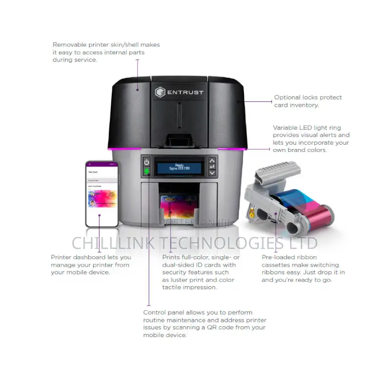 Entrust Sigma Ds3 Card Printer With Lamination Module