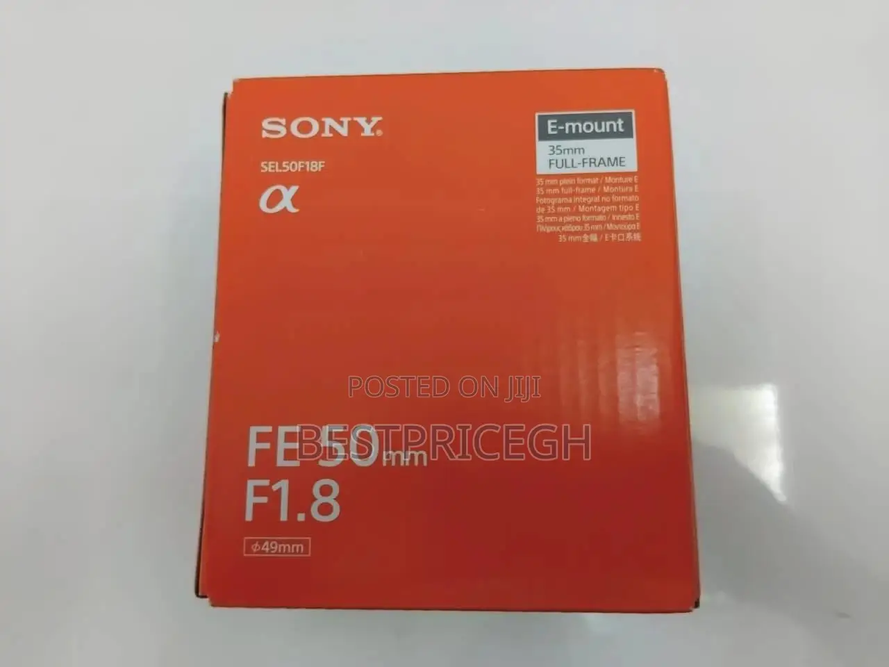 Sony Sel50f18f/Csyx Fe 50mm F1.8 E-Mount 35mm Full-Frame