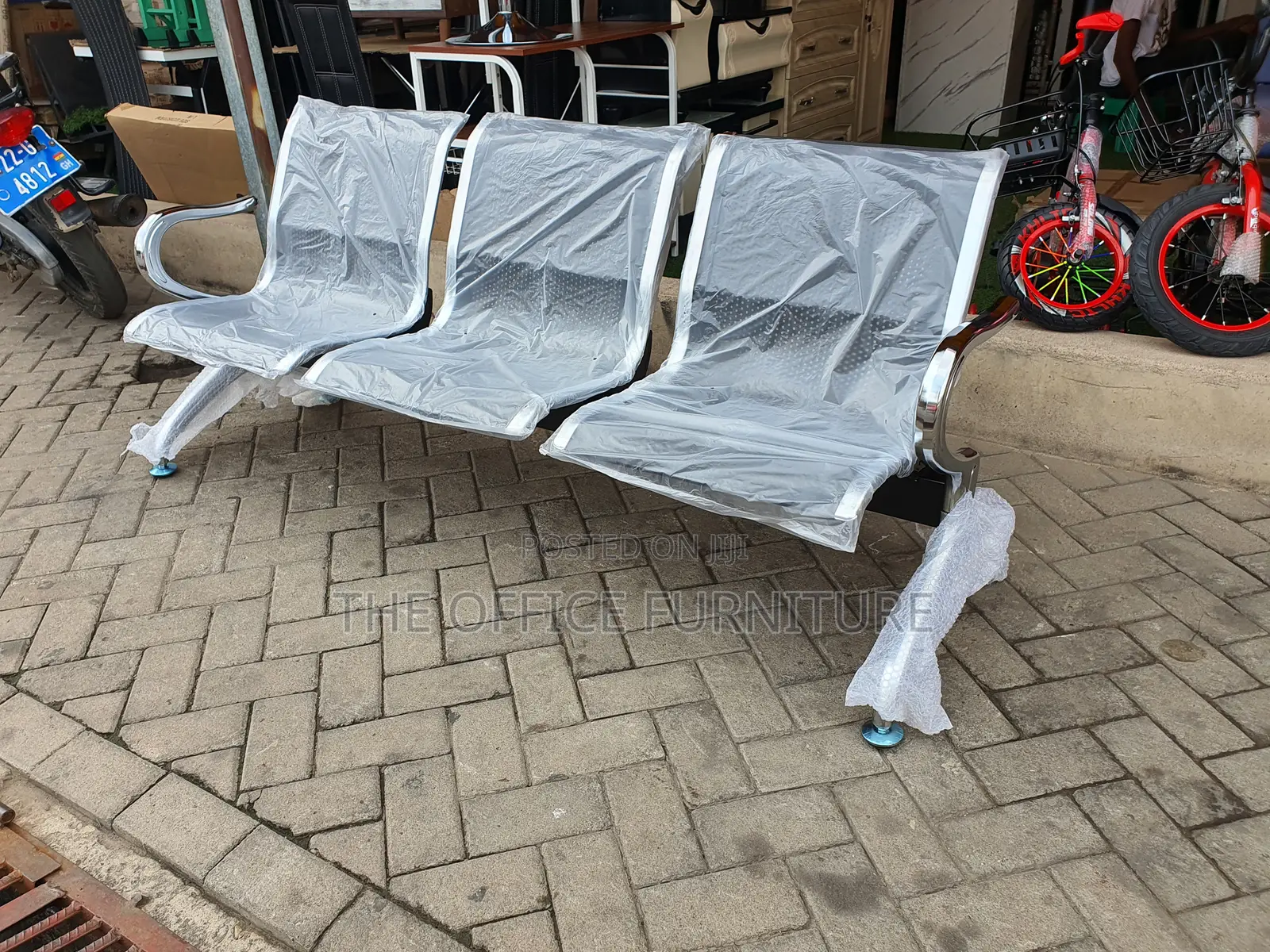Raw Metal Banking Hall Chair