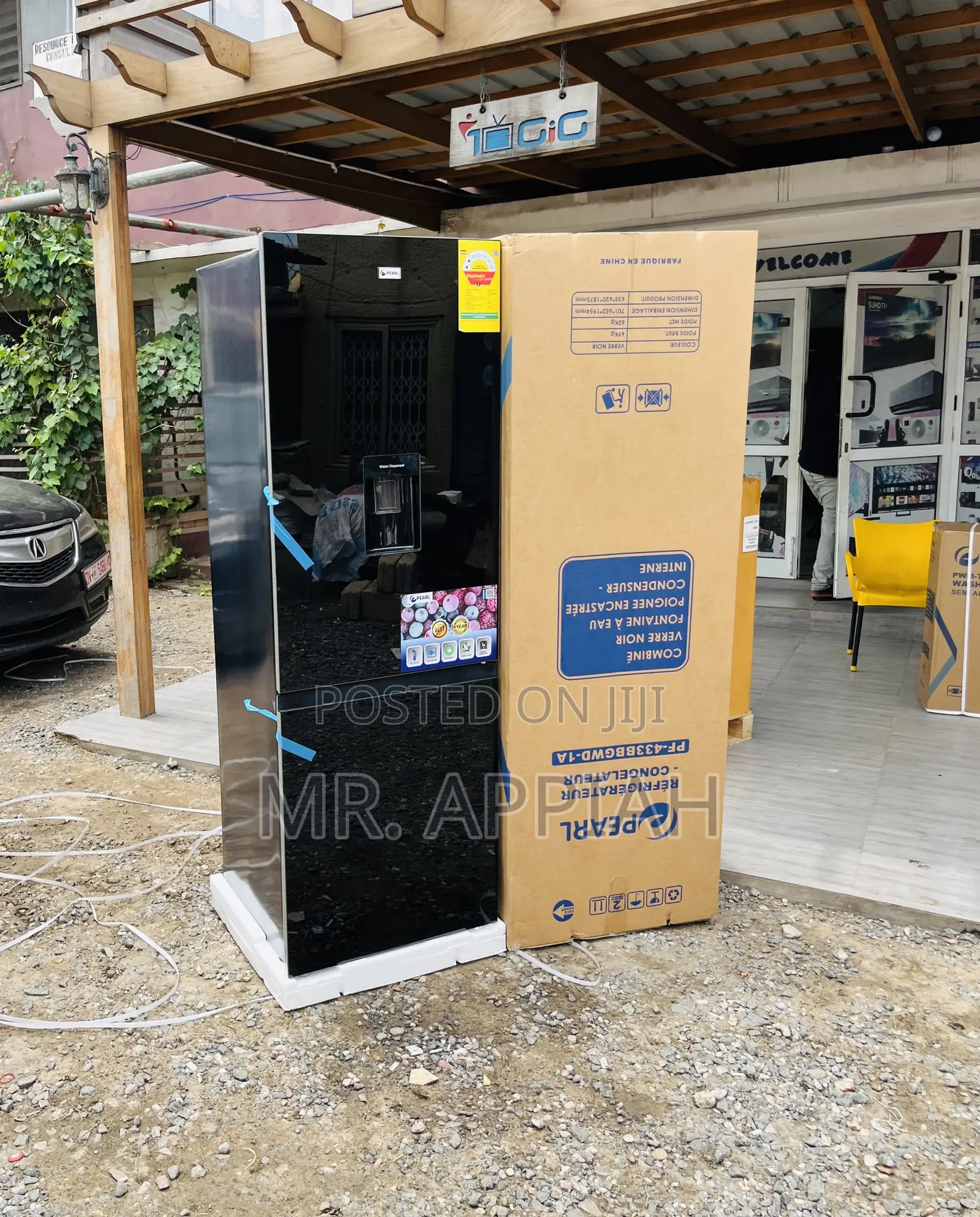 Efficient Pearl Pf—433 BBGWD 2 Door Electric Fridge(Black)