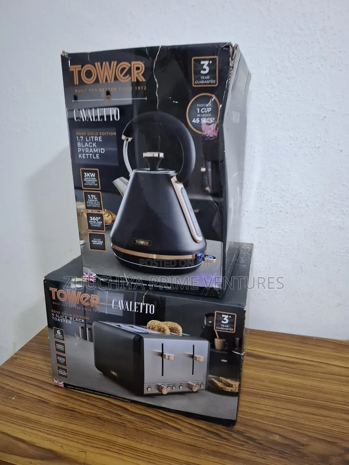 Tower Rose Gold Edition Kettle 1.7l/4 Slice Toaster Uk
