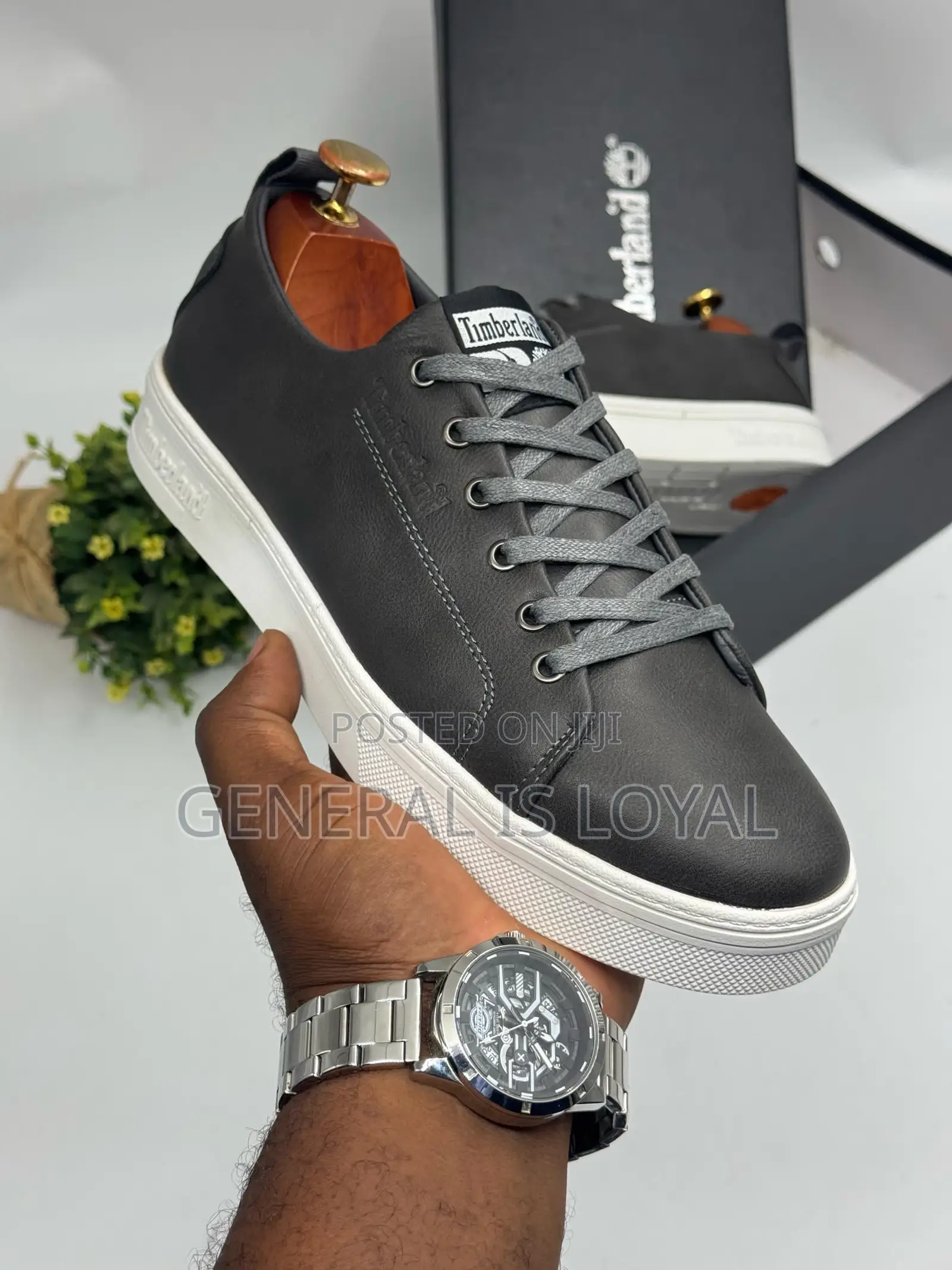 Grey and White Timberland