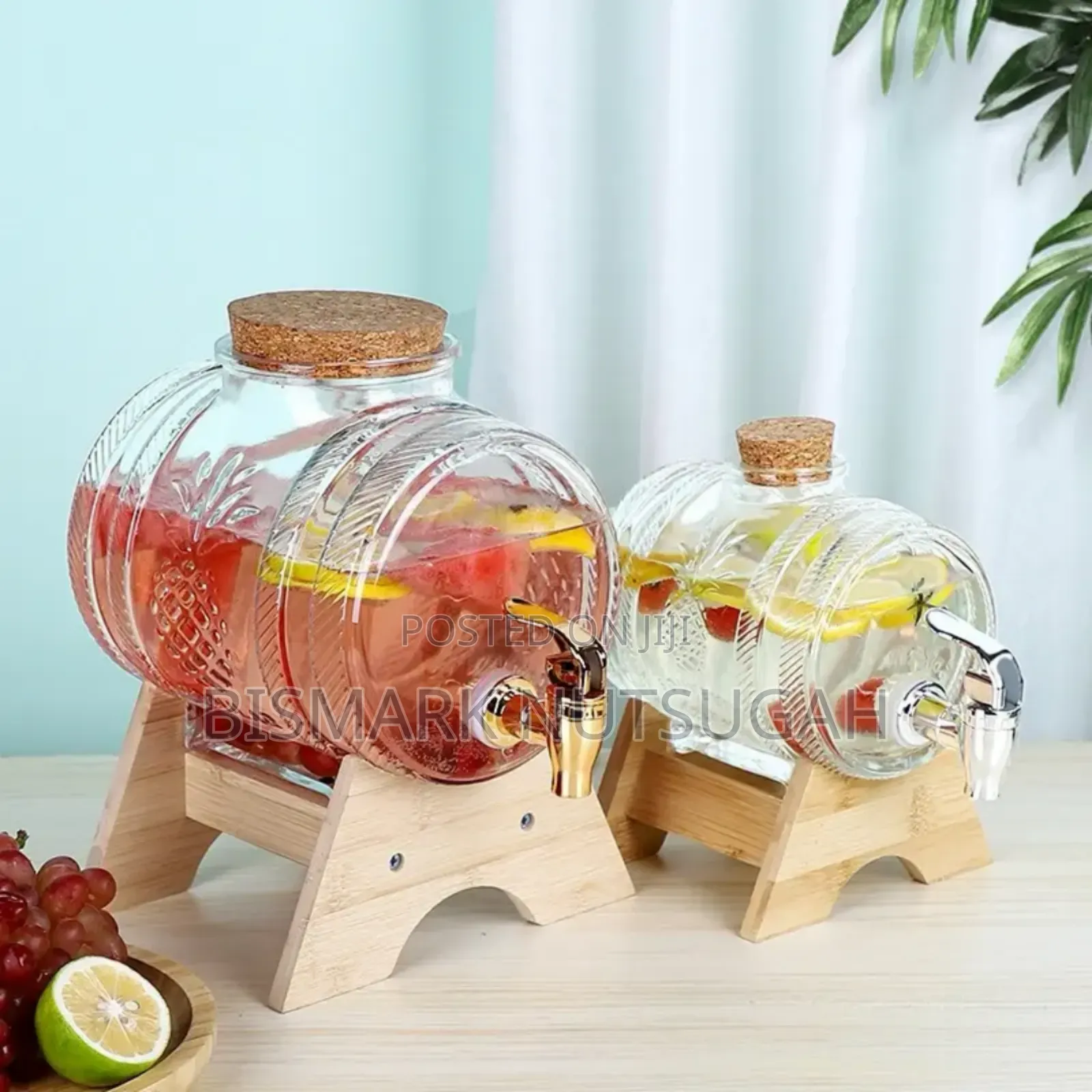 Glass Juice Drink Dispenser Barrels