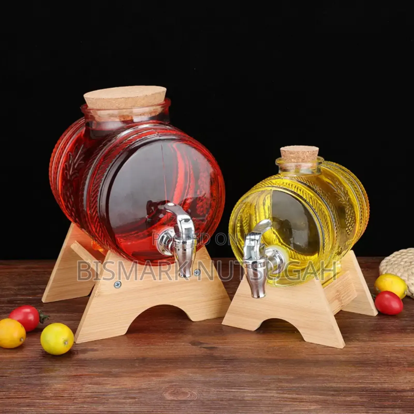 Glass Juice Drink Dispenser Barrels