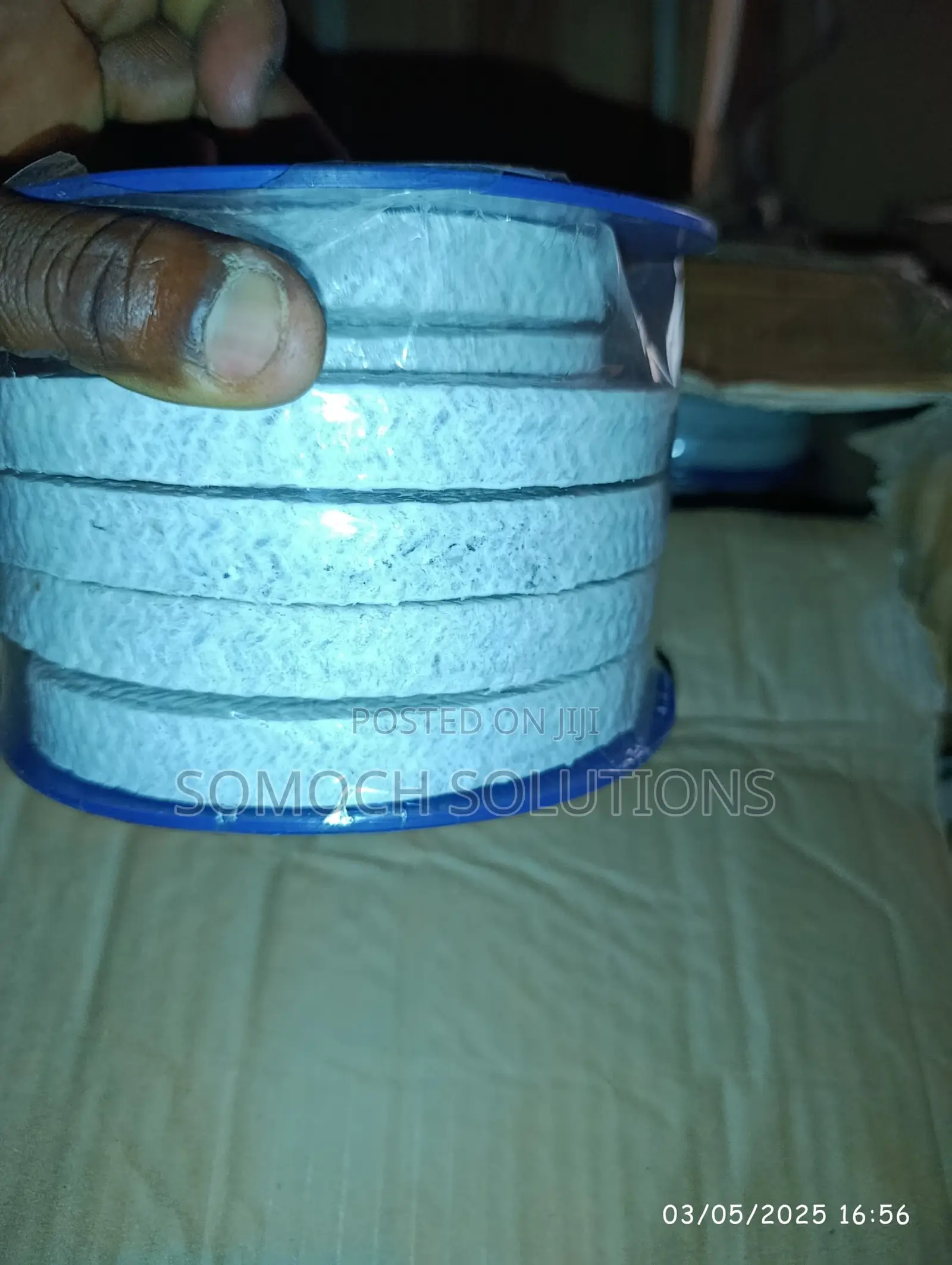 16mm, 14mm, 12mm Gland Packing Seal Ptfe White High Temperat
