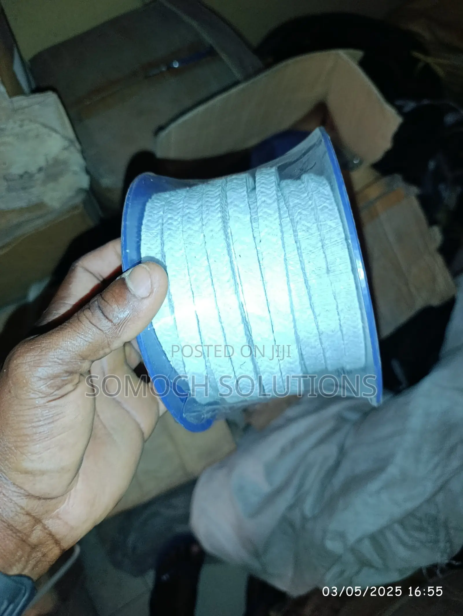 16mm, 14mm, 12mm Gland Packing Seal Ptfe White High Temperat