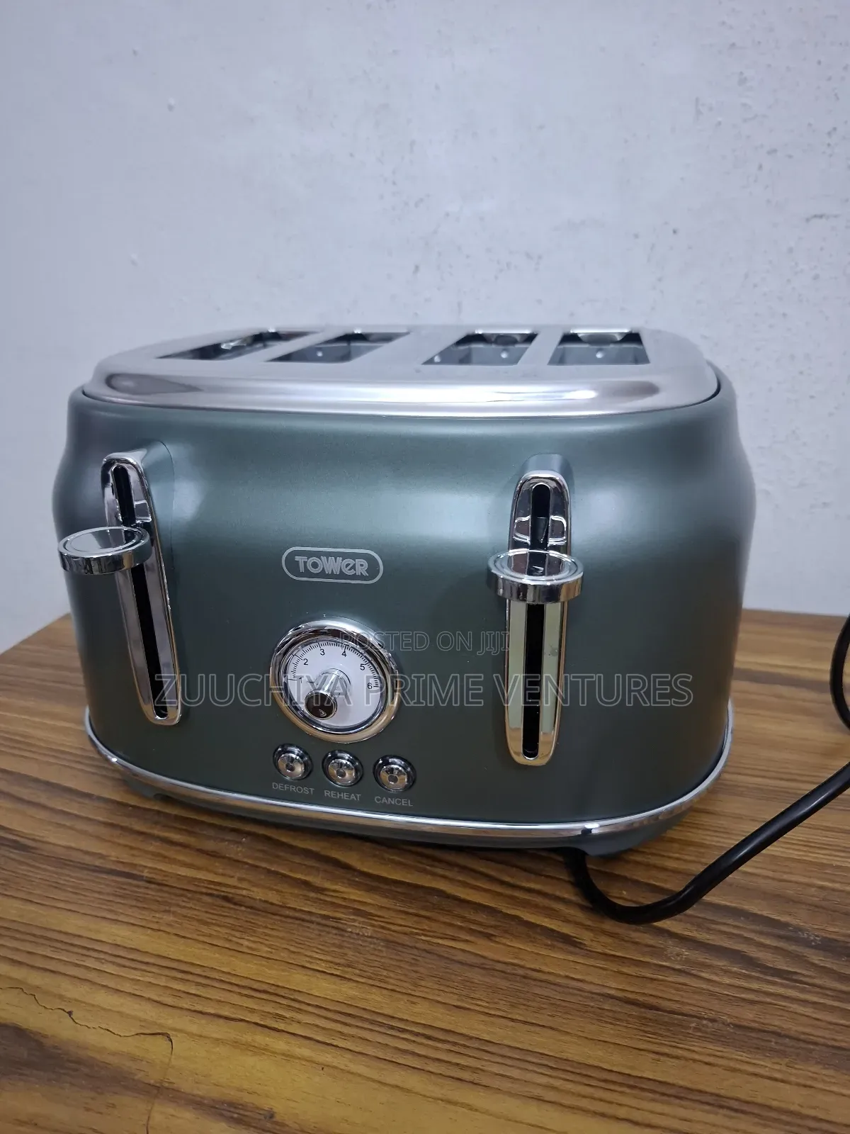4 Slice Tower Forest Green Toaster Uk