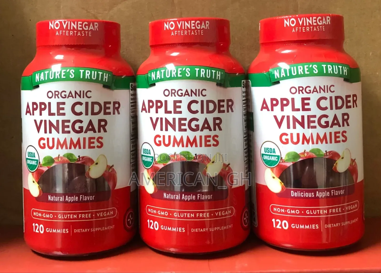 Organic Apple Cider Vinegar Gummies, 120 Count