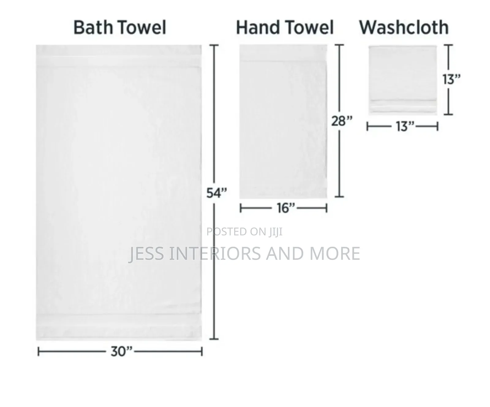 Welhome 100% Cotton 6-Piece Towel Set