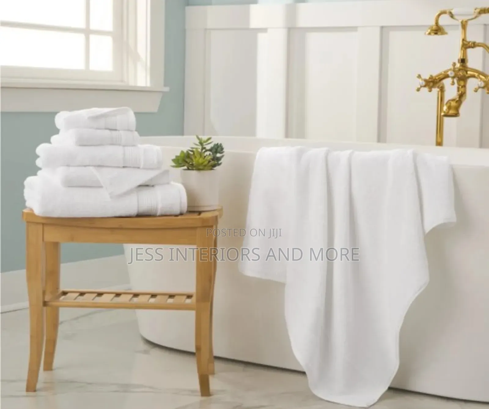 Welhome 100% Cotton 6-Piece Towel Set