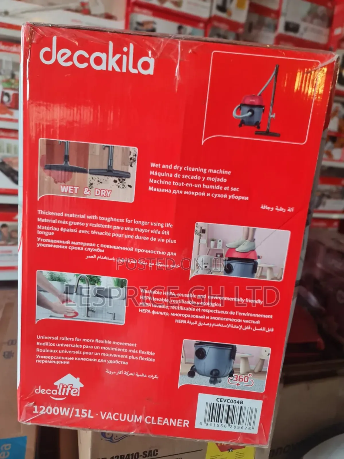 Decakila 15l Vacuum Cleaner - Deep Clean Carpets/ Floors