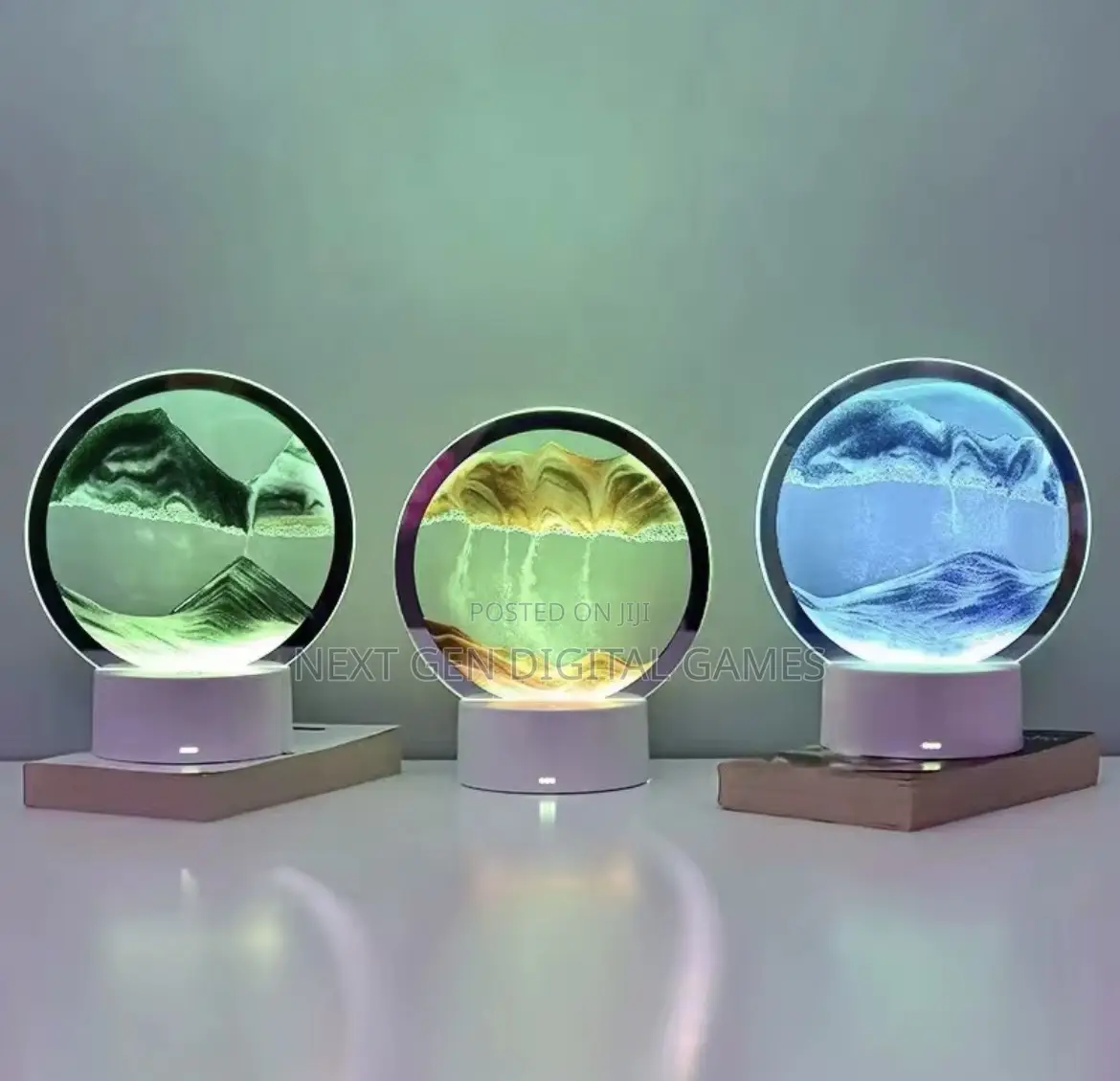 3d Flowing Sand Led Light Hourglass