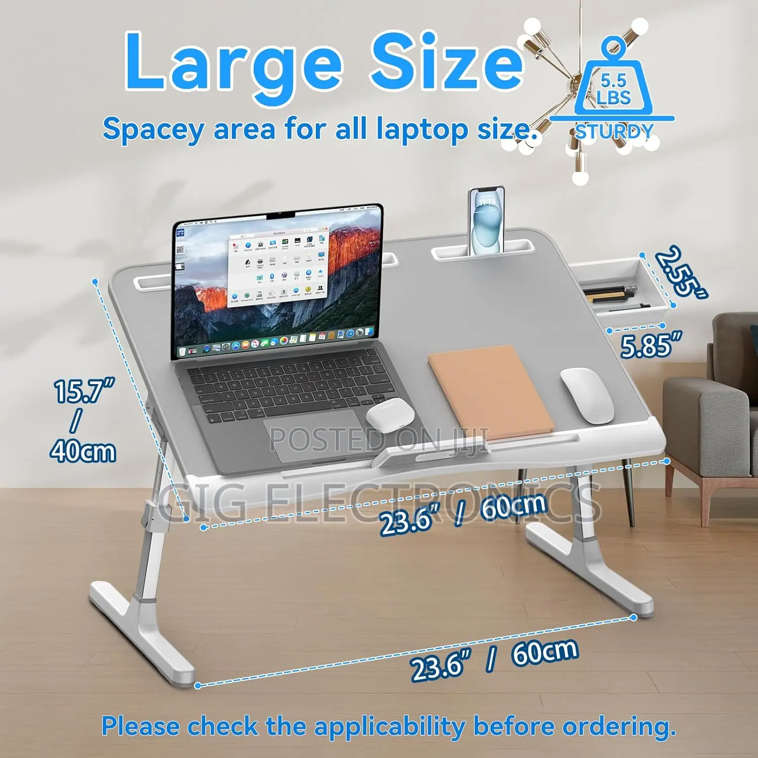 Laptop Bed Desk - Adjustable Computer Bed Table