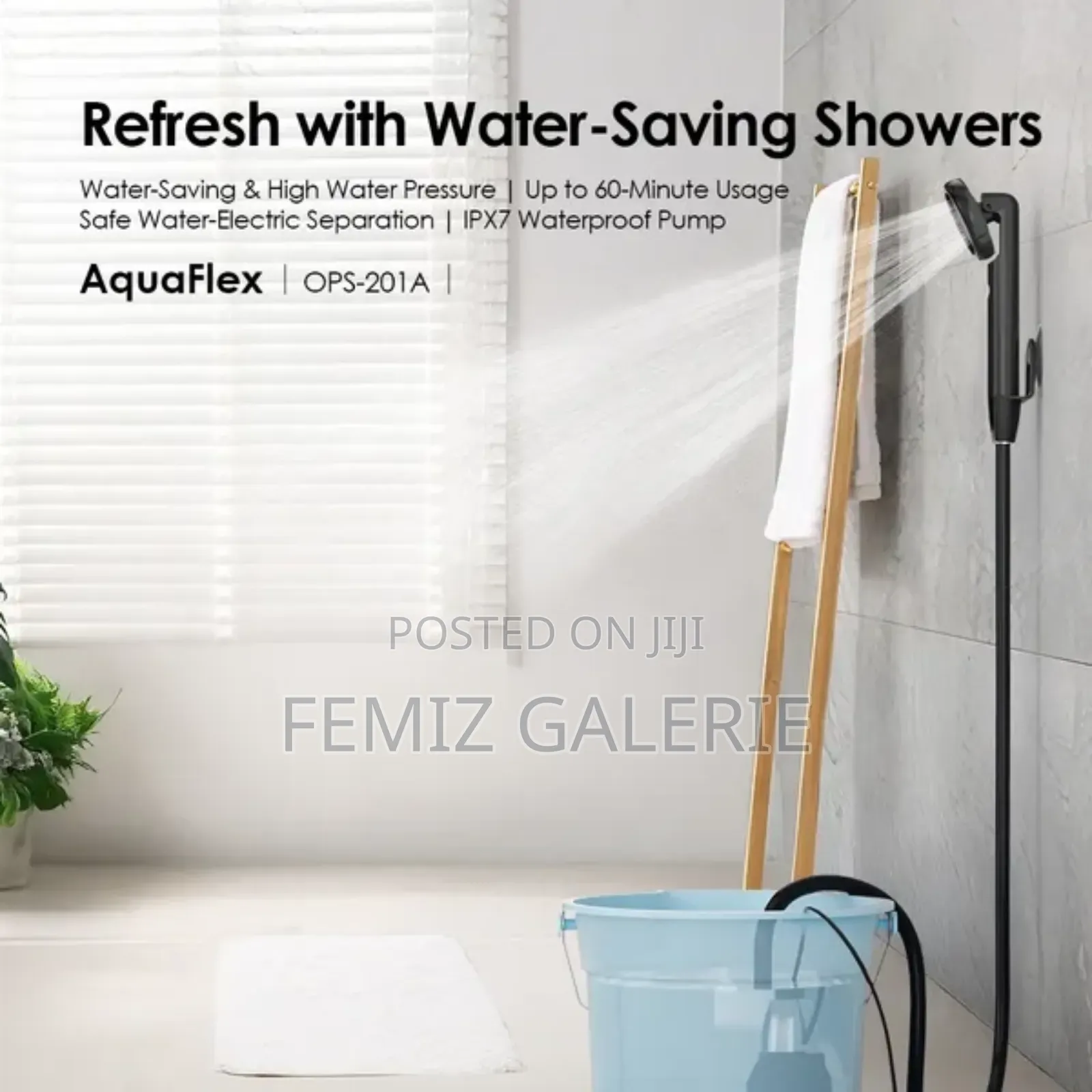 Oraimo Aquaflex Portable Rechargeable Shower Pump
