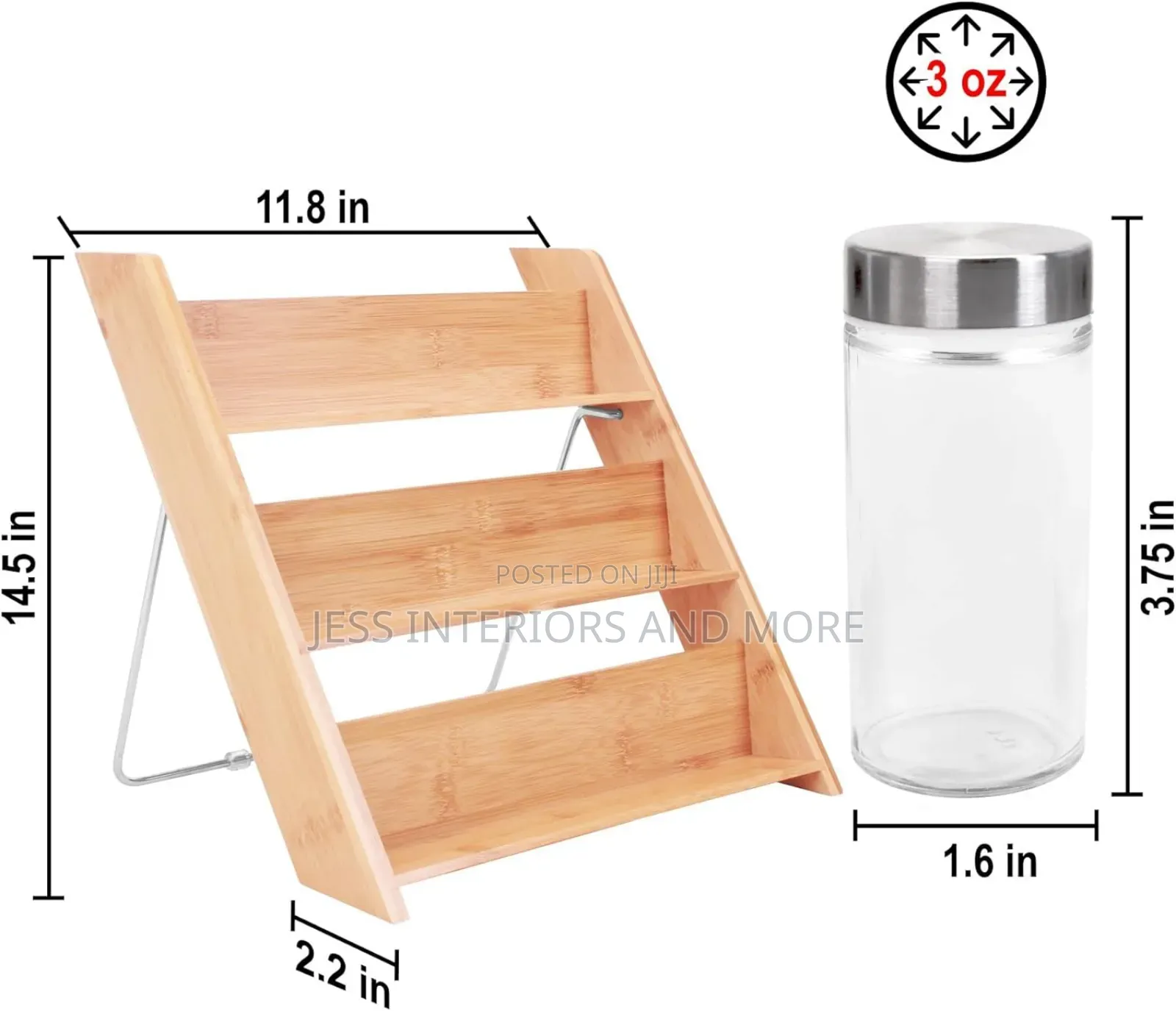 18 Jar Counter Top Spice Organiser Filled With Spice
