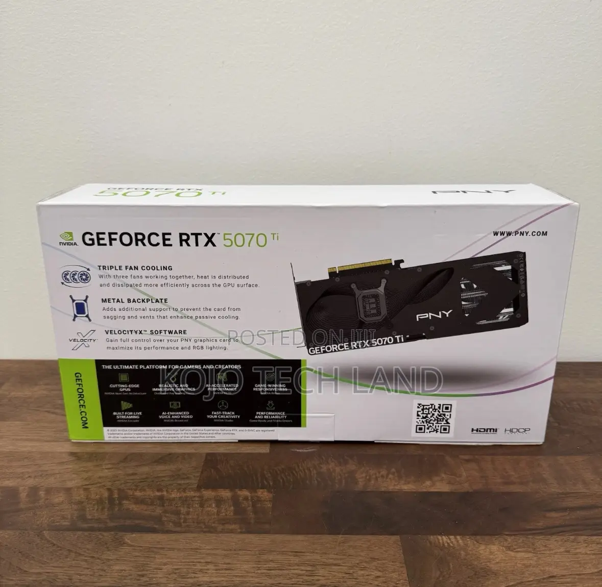 Pny Nvidia Geforce RTX 5070 Ti 16gb Overclocked Triple Fan