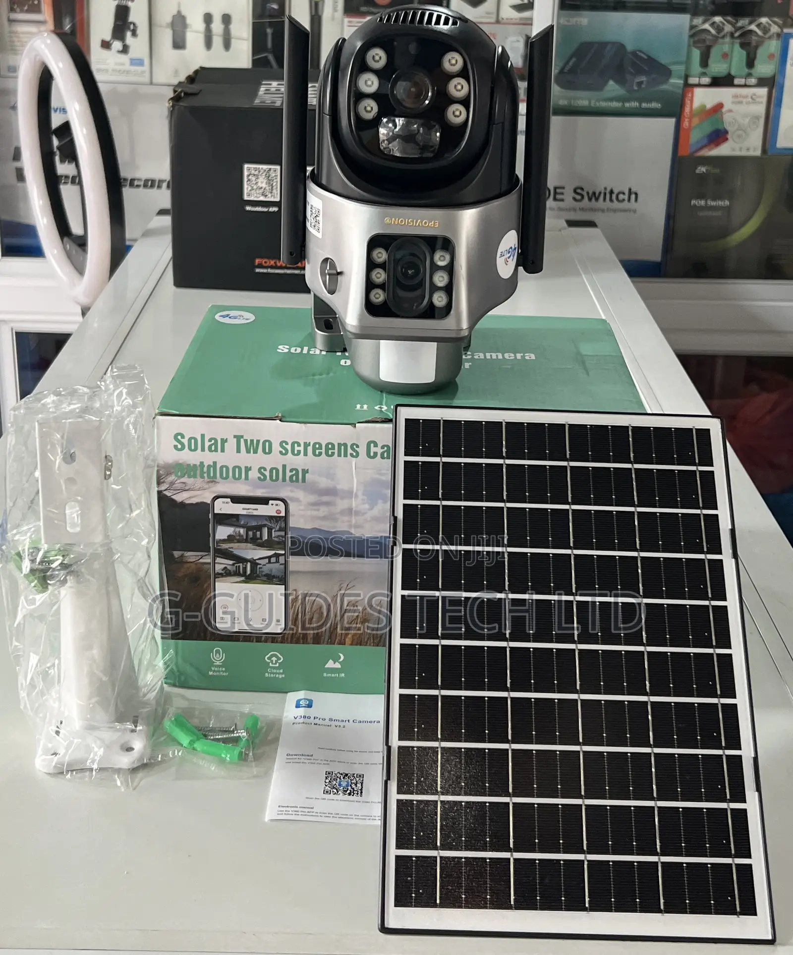 Ultra Hd 4g Solar PTZ Camera Dual-Lens