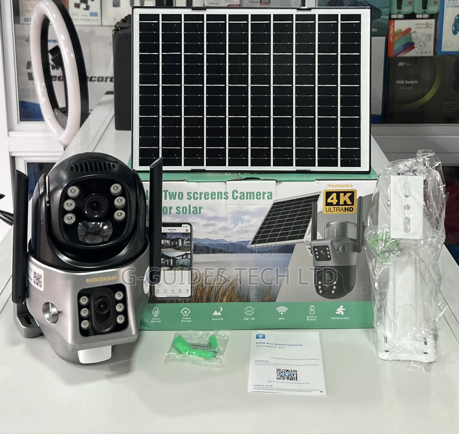 Ultra Hd 4g Solar PTZ Camera Dual-Lens