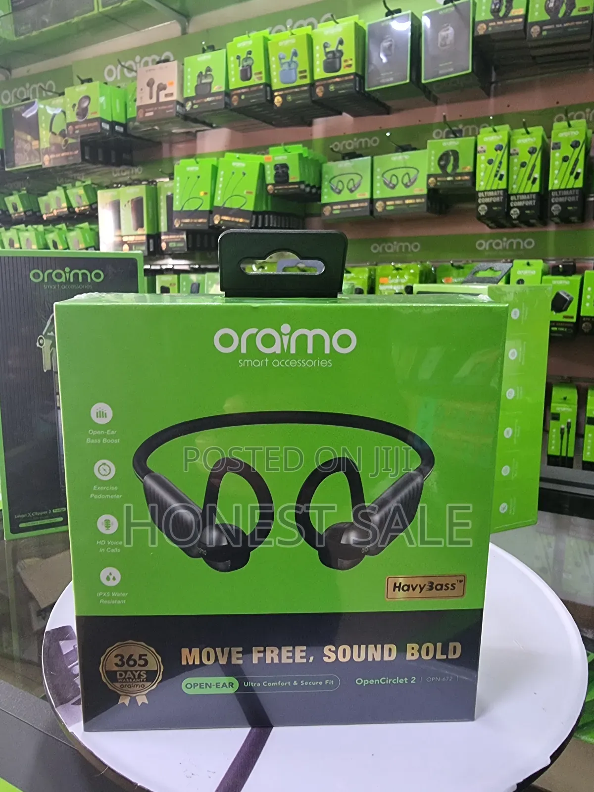 Oraimo Opencirclet 2 Ipx5 Steps Tracking Open-ear Headphones