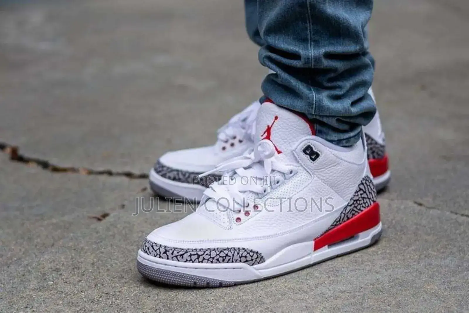 Jordan 3 Retro Red White and Ash