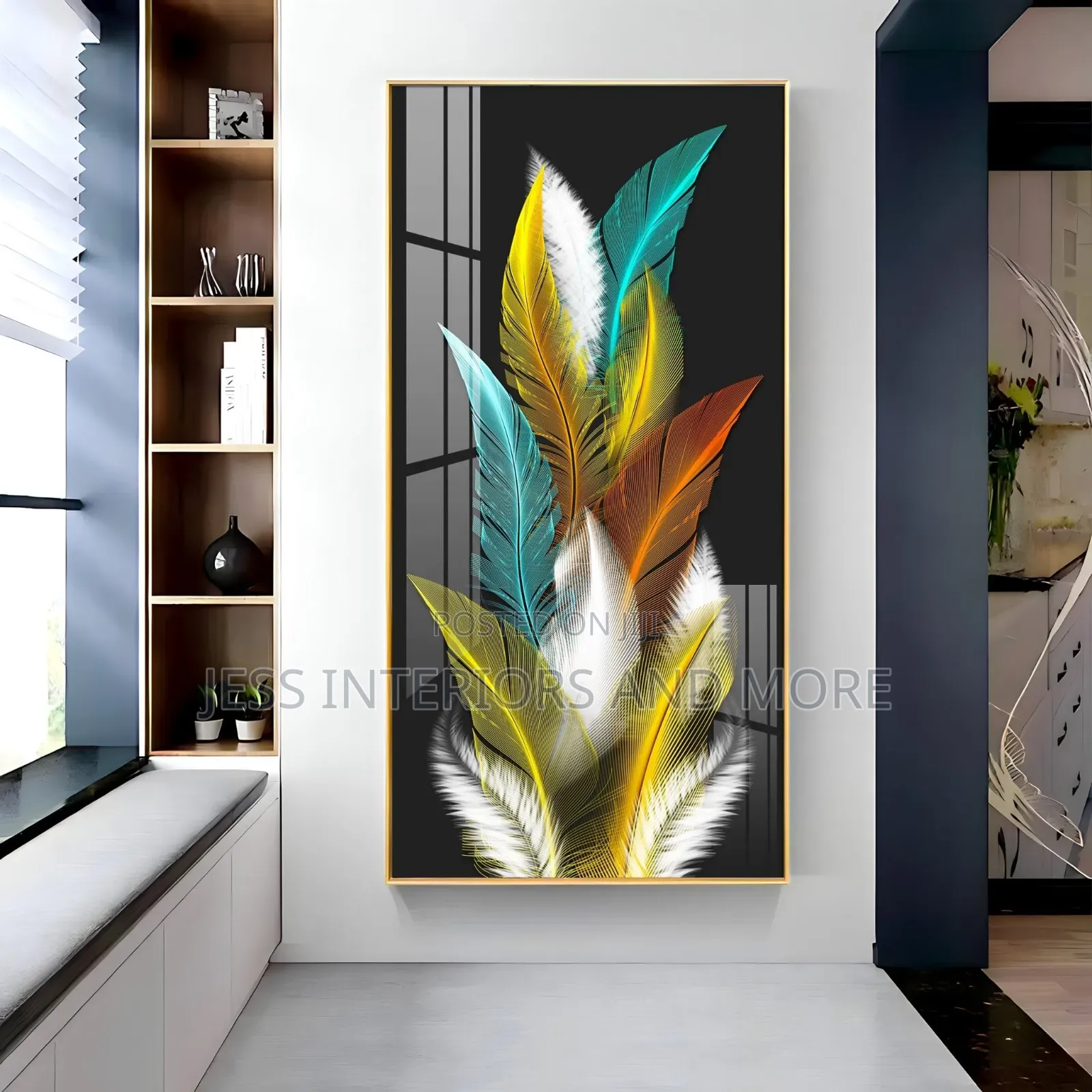 Sparkling Feathers Wall Art