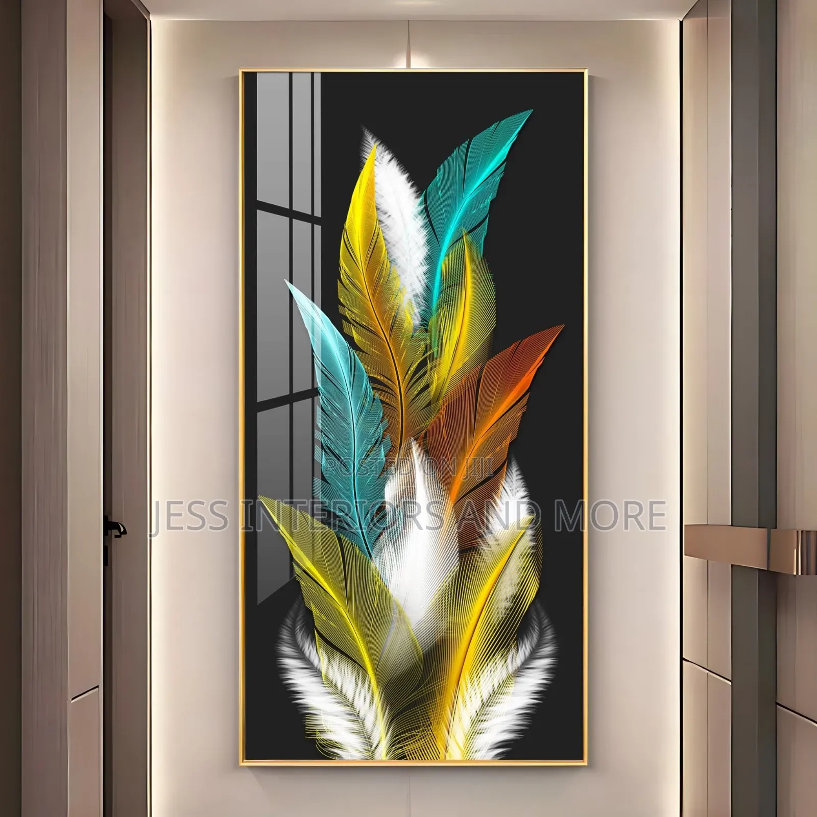 Sparkling Feathers Wall Art