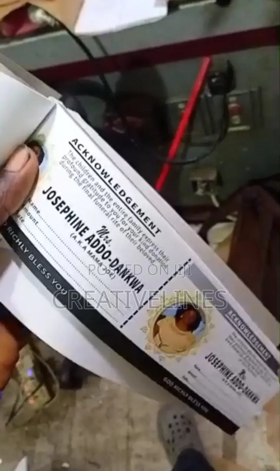 Customised Funeral Ticket