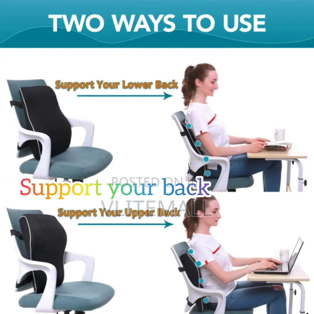 Chiropratic Back Lumbar Support Pillow