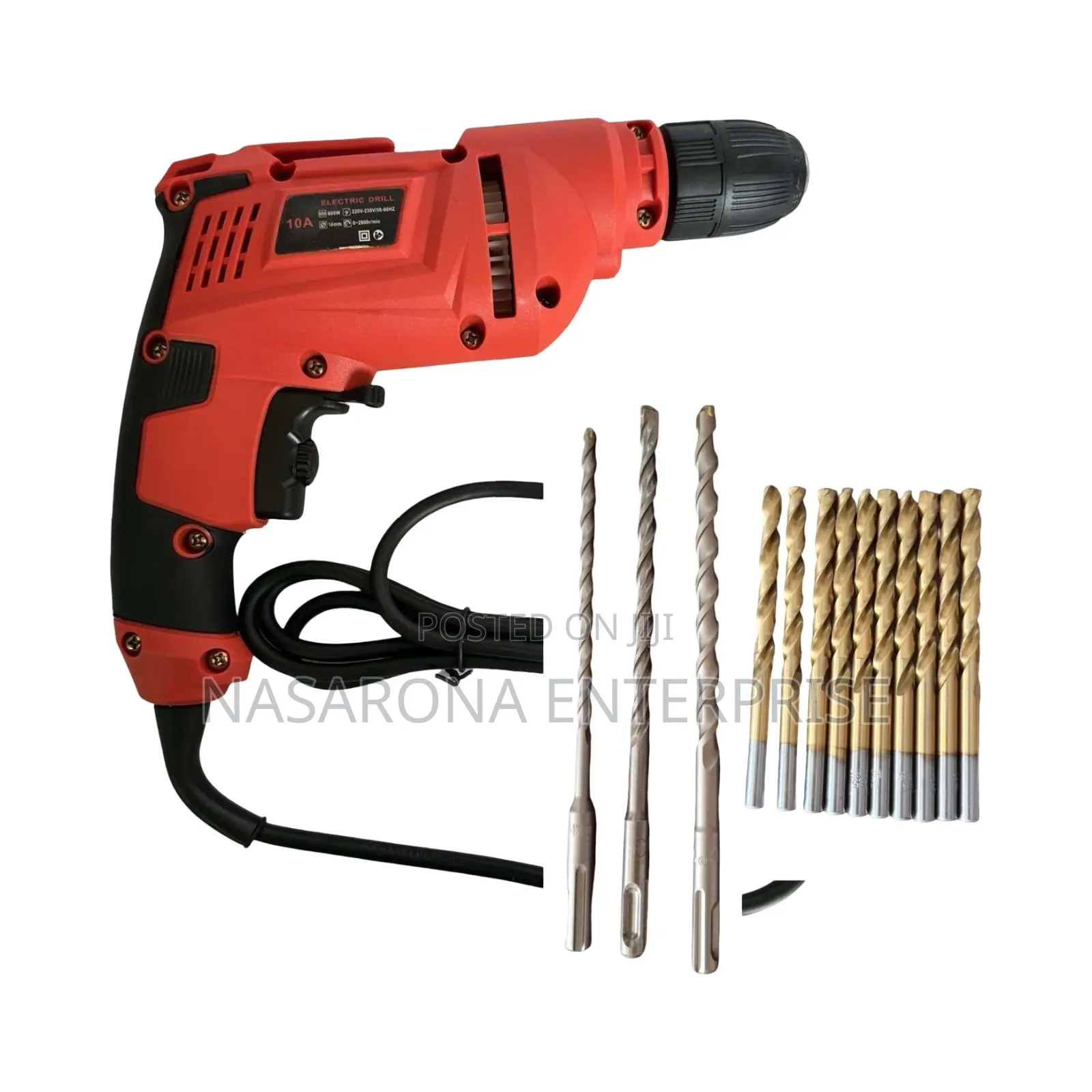 DTLC Hand Drill Machine With 11 Bits (Concrete, Wood/Metal)