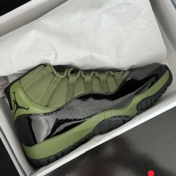 Jordan 11 Army Green and Black