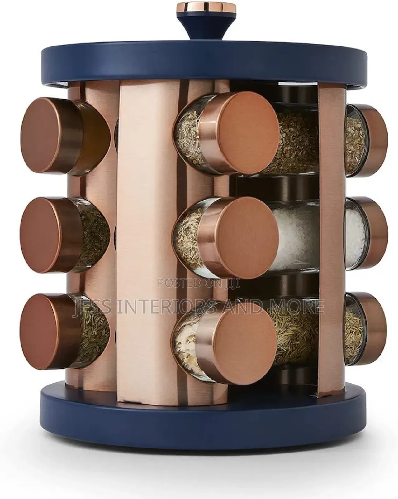 Tower 12 Jar Rotating Spice Rack With Pre-Filled Spices
