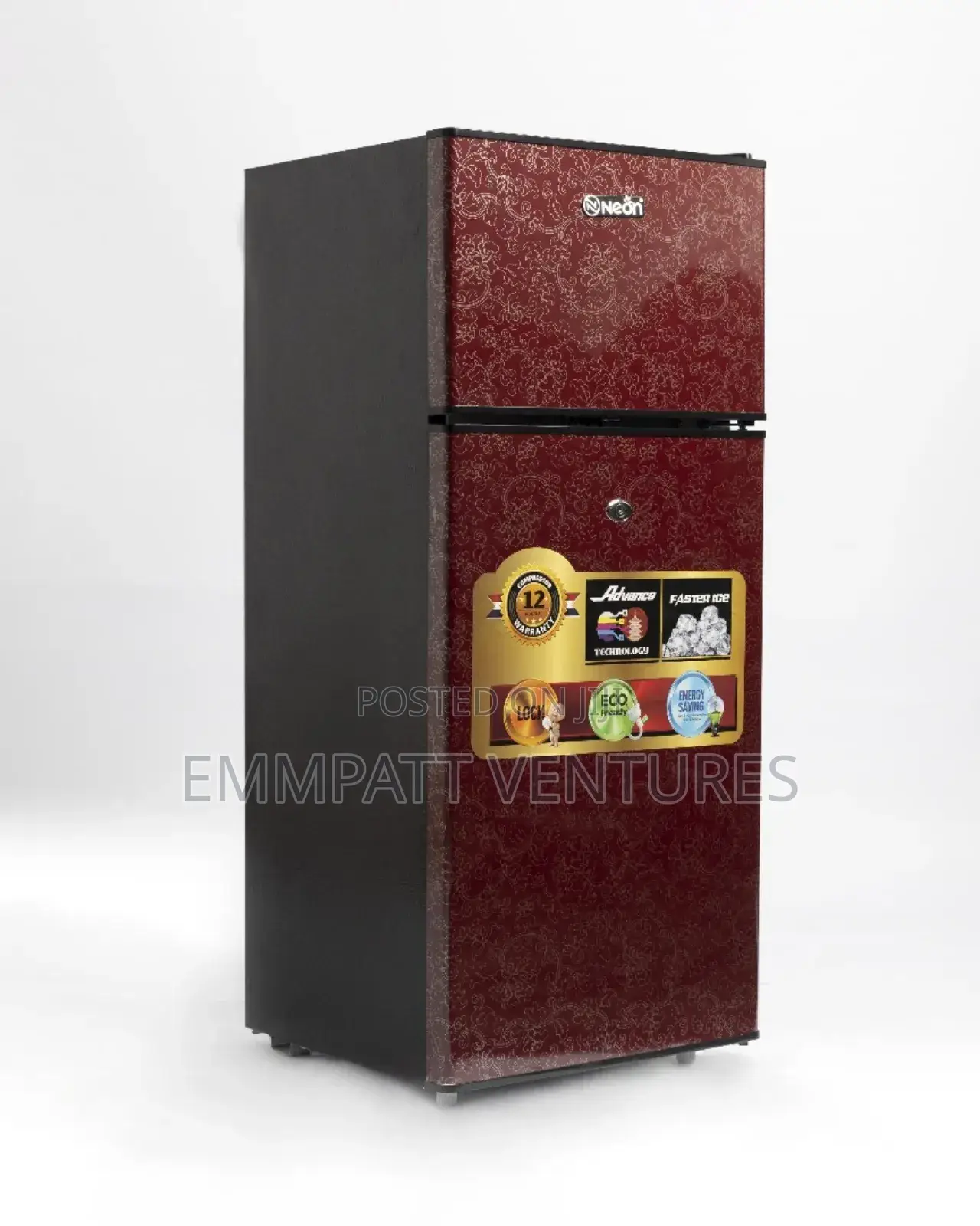 Neon Double Door Refrigerator